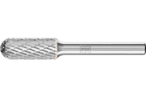 Tungsten carbide burr cylindrical with radius end WRC dia. 10x25 mm shank dia. 6 mm Z3P universal medium cross cut 1