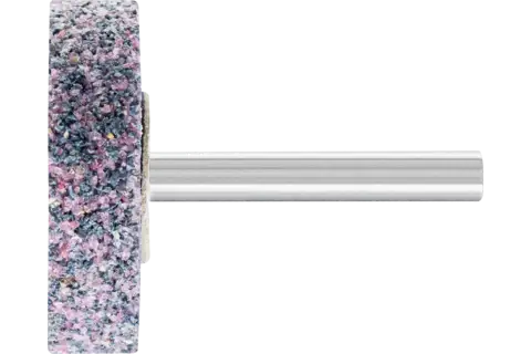 Meule sur tige CAST, cylindrique Ø 40x13 mm, tige Ø 6 mm A30 pour fonte grise et fonte à graphite sphéroïdal 1