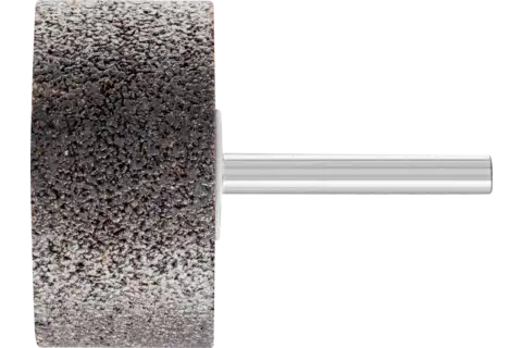 Mola abrasiva INOX cilindrica Ø 50x25 mm, gambo Ø 6 mm A24 per acciaio inossidabile 1