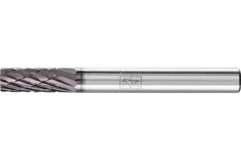 Hardmetalen stiftfrees cilinder ZYA Ø 06x16 mm stift-Ø 6 mm Z3P universeel middel met kruisvertanding HICOAT 1