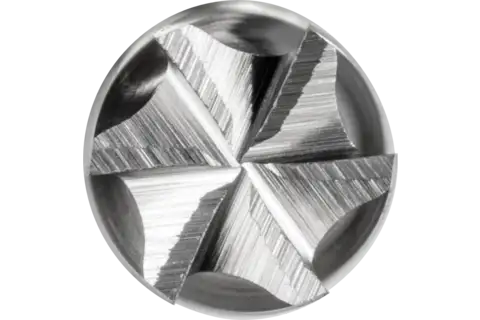Fresa de metal duro de alto rendimiento INOX forma cilíndrica ZYAS dentado frontal Ø 03x13 mm, mango Ø 3 mm, acero inoxidable 2