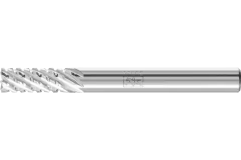 Hartmetall Frässtift Zylinder ZYAS stirnverzahnt 06x16mm Schaft-Ø 6mm TITANIUM für Titan 1