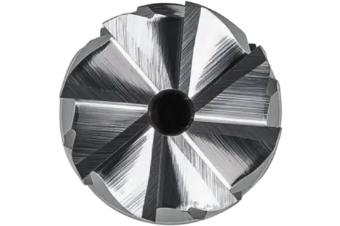 Hartmetall Hochleistungsfrässtift STEEL Zylinder ZYAS stirnverzahnt Ø 08x20mm Schaft-Ø 6mm Stahl 2