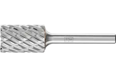 Hartmetall Hochleistungsfrässtift STEEL Zylinder ZYAS stirnverzahnt Ø 16x25mm Schaft-Ø 6mm Stahl 1
